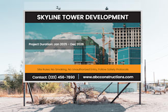 do billboard, yard sign, signage, banner design, and roll up banner