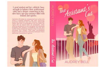create illustrated romance book cover design, ya, sport romance and ebook cover