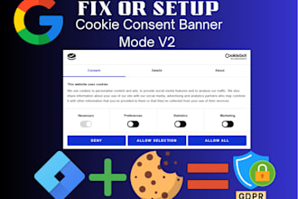 configure cookie consent banner for gdpr ccpa compliance via GTM