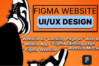 design stunning figma websites UI UX, landing pages and website mockups