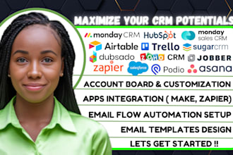 setup monday trello hubspot asana salesforce airtable insightly zoho crm podio