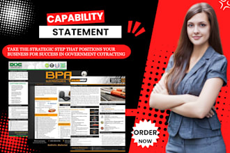 design a government capability statement, professional capability statement