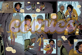 draw comic book pages, design comic cover, manga, graphics novel, webnovel page