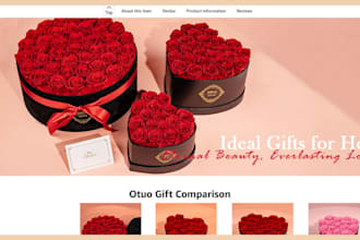 design flower website flower shopify store florist, bouquet dopshipping store