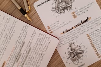 handwrite any study notes, letters or birthday cards