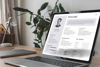 design a professional CV writer template and resume maker with cover letter