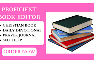 proofread edit format christian book daily devotional prayer journal for kdp