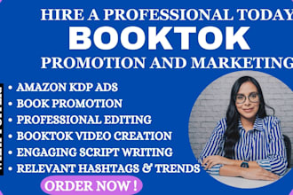 promote booktok tiktok ads video creation book and ebook marketing