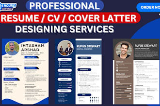 design a job winning resume, cv and cover letter design in canva and ms word