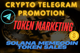 do solana memecoin marketing, crypto telegram promotion to raise 700k investors