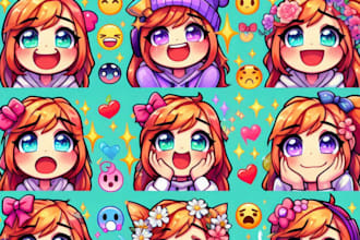 cool custom emotes and badges for twitch, kick, tiktok,etc