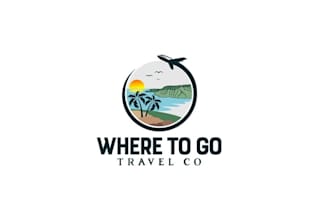 make modern travel or tourism logo design