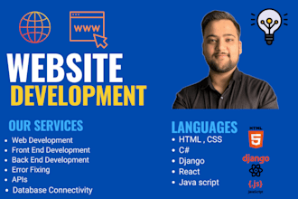 be full stack web developer in django react custom websites