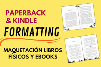 professional book formatting and layout, paperback, ebook