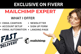 setup mailchimp email marketing automation newsletter mailchimp landing page