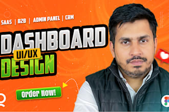 do dashboard design, web app design, admin panel, CRM for b2b and saas in figma