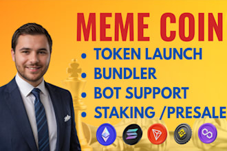 be blockchain developer to support memecoin launch smart contract dapp presale