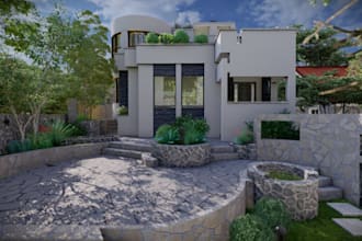 turn old properties to 3d modern house render tiny  interior,outdoor space,cad