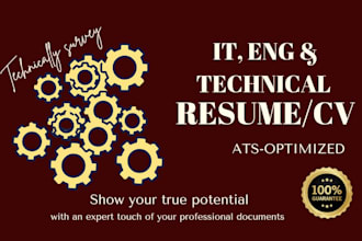 write engineering resume, tech resume, resume writing and cover letter
