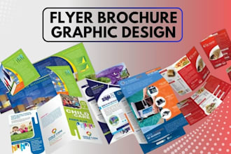 design a professional brochure, flyer, company profile, poster, trifold brochure