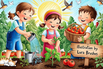 illustrate children story book illustration, children book and picture book