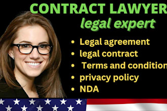 be a lawyer or paralegal to write legal contract, terms and conditions, nda
