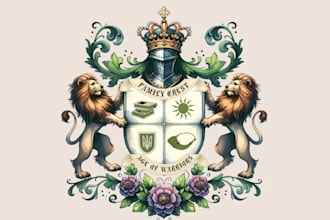 design luxury regal heraldic family crest coat of arms logo