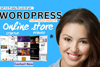 develop hostinger website woocommmerce ecommerce wordpress online webshop setup