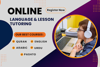 be your professional quran and multilingual tutor for english arabic urdu pashto