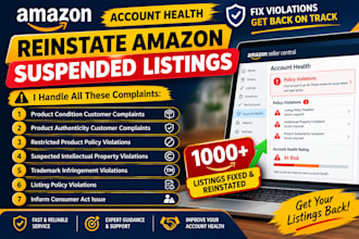 reinstate suspended amazon listing remove intellectual property violation