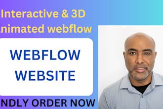 interactive 3d animated webflow website, 3d spline animation