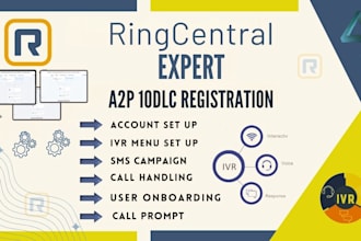 set up a2p 10dlc messaging service, ringcentral phone system, call management