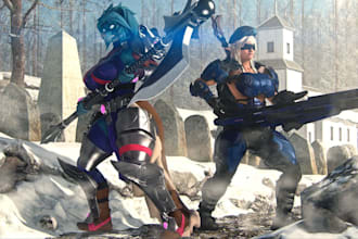 create or port custom gmod sfm  final fantasy iv skyrim player model 3d assets
