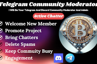 be your community manager telegram social media content discord moderator