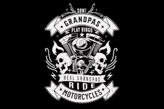 create motorcycle garage logo illustration design