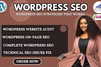 do a website audit, on page optimization, and fix technical wordpress SEO issues