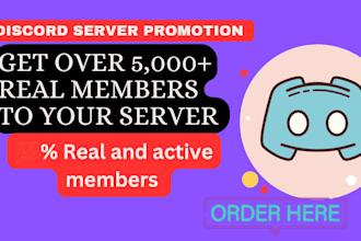advertise, boost and grow your discord server, organic promotion to get members