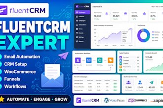 setup fluentcrm email automation and wordpress CRM