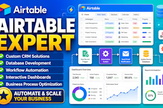 build airtable database, automation, CRM and workflow solutions