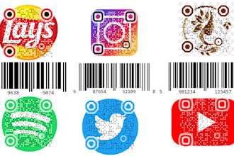 create qr code design custom barcode label price tag  product logo sticker