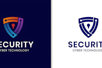 design a modern tech startup, security logo