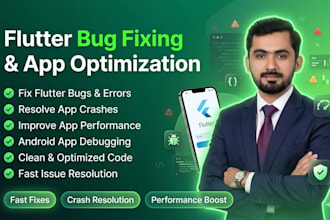 quickly debug or fix flutter android app bugs, errors, crashes and performance