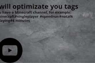 do a SEO for your youtube channel or instagram profile