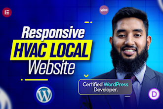 design a hvac website with local SEO and booking system