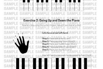 provide lesson 2 for beginner piano as a PDF worksheet