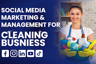 do social media marketing for your local cleaning business