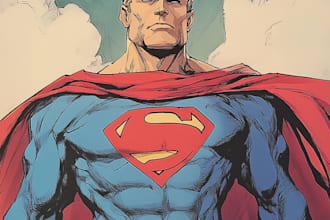 make a superhero cartoon character