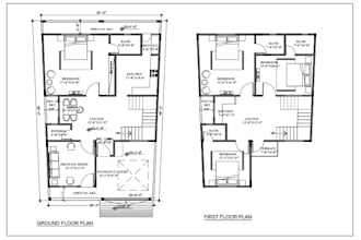 create 2d floor plans and rcc structural drafting