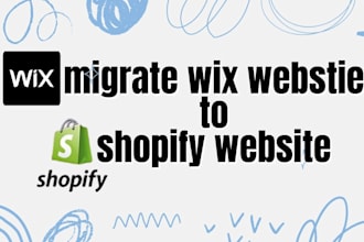 migrate wix website to shopify website