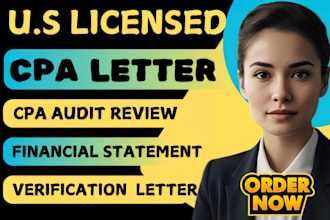 write a CPA letter for income verification, business proof